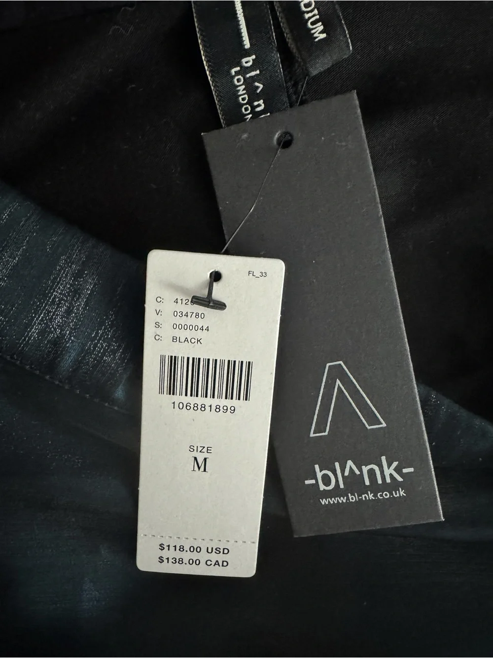Anthropologie Bl-nk Arleth Black Midi Skirt Medium NWT - Picture 11 of 13
